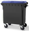 Four Wheeled Bins With Different Colour Lid