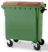 Four Wheeled Bins With Different Colour Lid