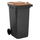 Two Wheeled Bins With Different Colour Lid