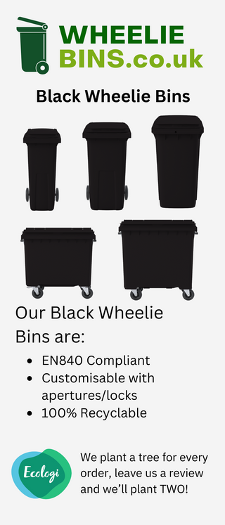 [Set Of 2] 50 Litre Heavy Duty Dustbins - Clip Lock Lid, Rodent Proof, For Indoor & Outdoor Use (UK)