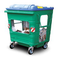 1100 Litre Metal with Transparent Panels