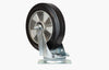 Unbraked Heavy Duty 200 mm Rubber Swivel Castor and Plate - 350 kg