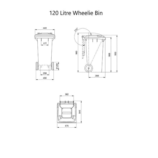 120 Litre Wheelie Bin