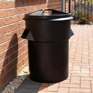 Robust Black Versatile Dustbin - 94 Litre